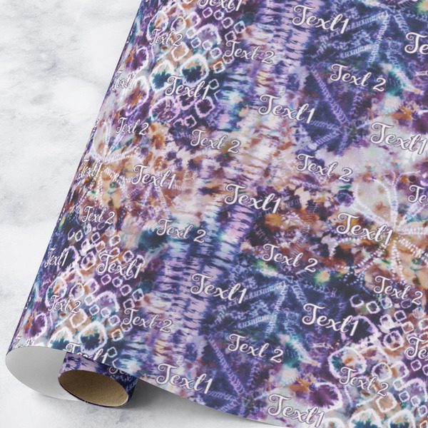 Custom Tie Dye Wrapping Paper Roll - Large - Matte (Personalized)