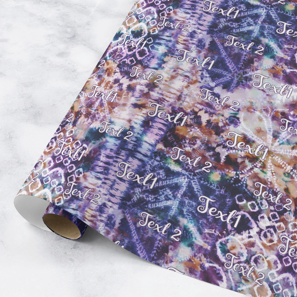 Custom Tie Dye Wrapping Paper Roll - Medium - Matte (Personalized)