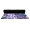 Tie Dye Yoga Mat Rolled up Black Rubber Backing