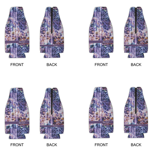 Tie Dye Zipper Bottle Cooler - Set of 4 - APPROVAL