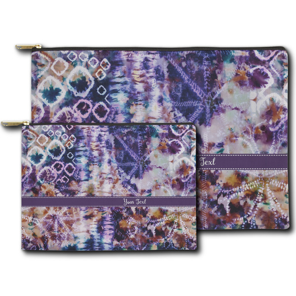 Tie Dye Zippered Pouches - Size Comparison