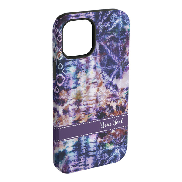 Custom Tie Dye iPhone Case - Rubber Lined - iPhone 15 Plus (Personalized)