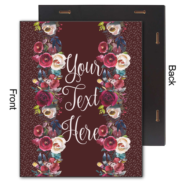 Boho 11x14 Wood Print - Front & Back View