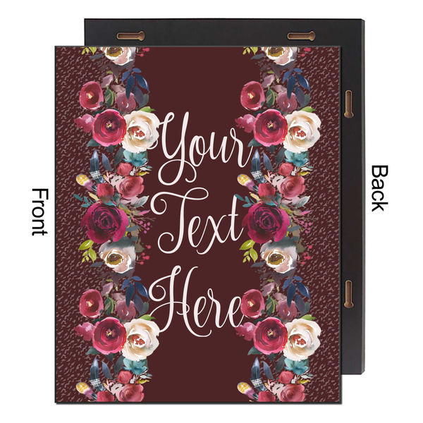 Boho 16x20 Wood Print - Front & Back View