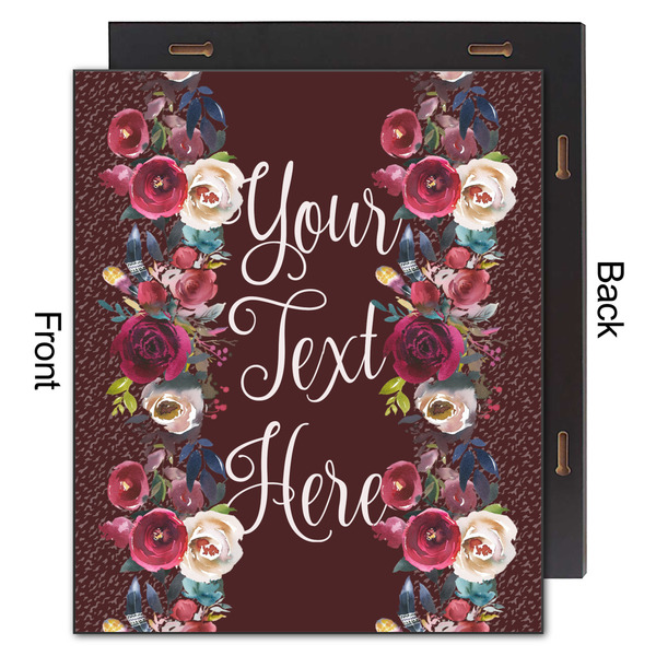 Boho 20x24 Wood Print - Front & Back View