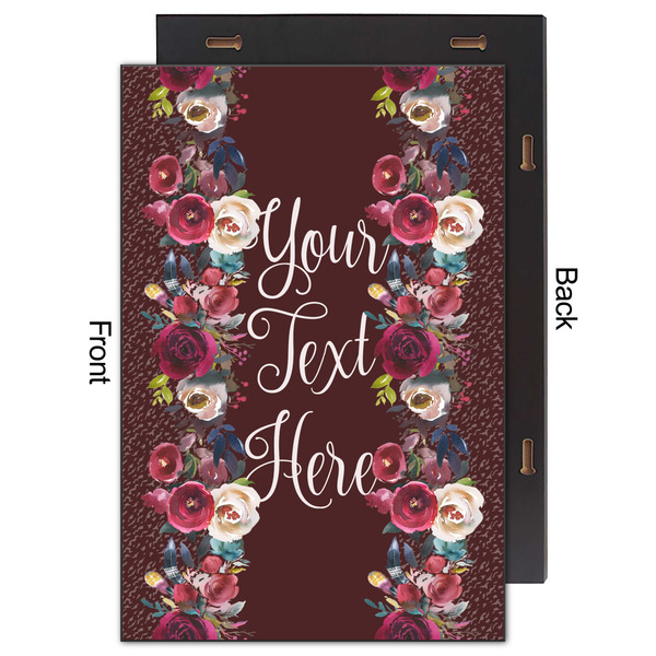 Boho 20x30 Wood Print - Front & Back View