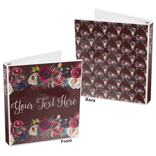 Boho 3-Ring Binder Front and Back