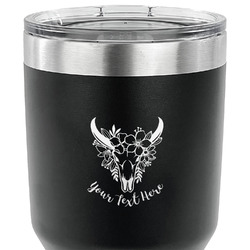 Boho 30 oz Stainless Steel Tumbler - Black - Double Sided (Personalized)