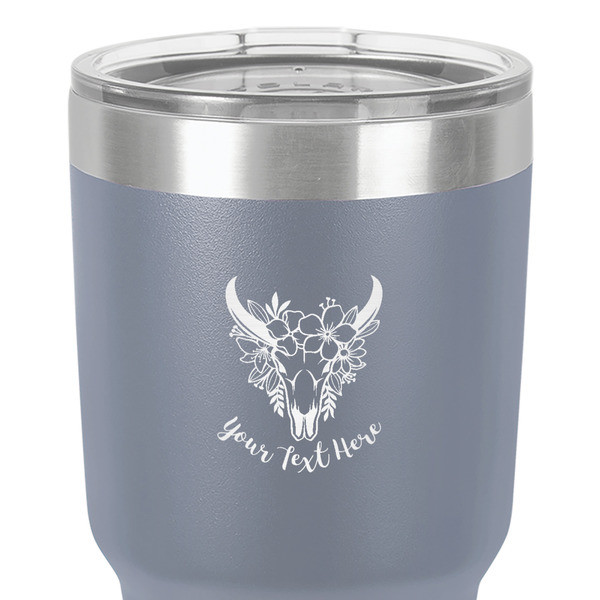 Boho 30 oz Stainless Steel Ringneck Tumbler - Grey - Close Up