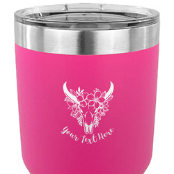 Boho 30 oz Stainless Steel Tumbler - Pink - Single Sided (Personalized)