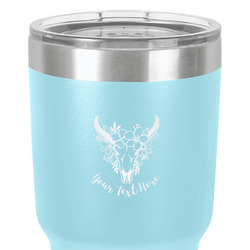 Boho 30 oz Stainless Steel Tumbler - Teal - Double-Sided (Personalized)