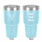 Boho 30 oz Stainless Steel Ringneck Tumbler - Teal - Double Sided - Front & Back