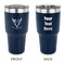 Boho 30 oz Stainless Steel Ringneck Tumblers - Navy - Double Sided - APPROVAL