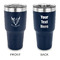 Boho 30 oz Stainless Steel Tumbler - Navy - Double Sided (Personalized)