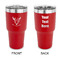 Boho 30 oz Stainless Steel Ringneck Tumblers - Red - Double Sided - APPROVAL