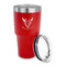 Boho 30 oz Stainless Steel Ringneck Tumblers - Red - LID OFF