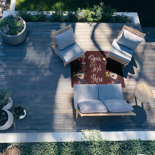 Boho 4'x6' Patio Rug - In context