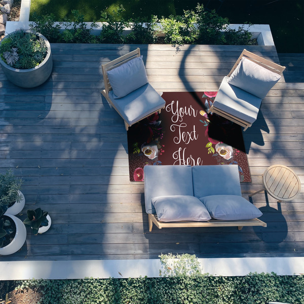 Boho 5'x7' Patio Rug - In context