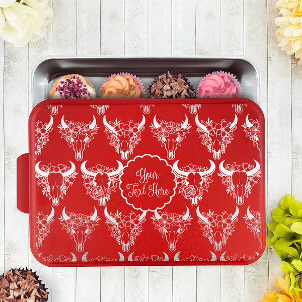 Boho Aluminum Baking Pan - Red Lid - LIFESTYLE