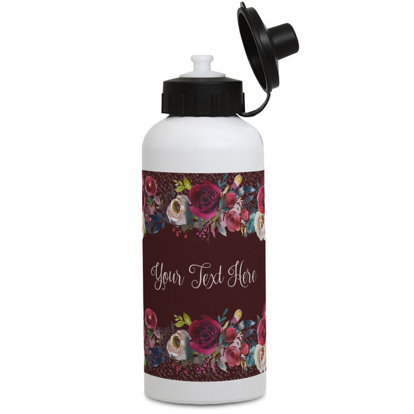Custom Boho Water Bottles - Aluminum - 20 oz - White (Personalized)