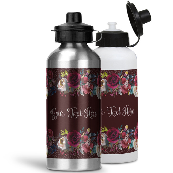 Boho Aluminum Water Bottles - MAIN (white &silver)