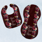 Boho Baby Bib & Burp Set w/ Name or Text