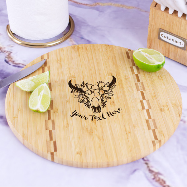 Boho Bamboo Cutting Board - In Context