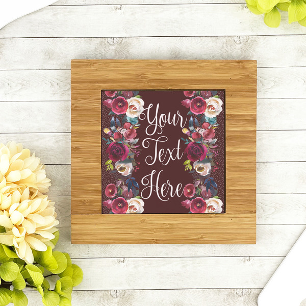 Boho Bamboo Trivet with 6" Tile - LIFESTYLE