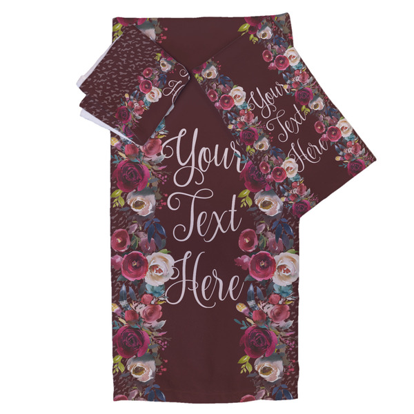 Custom Boho Bath Towel Set - 3 Pcs (Personalized)