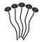 Boho Black Plastic 7" Stir Stick - Oval - Fan