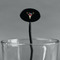 Boho Black Plastic 7" Stir Stick - Oval - Main