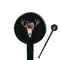 Boho 7" Round Plastic Stir Sticks - Black - Single Sided
