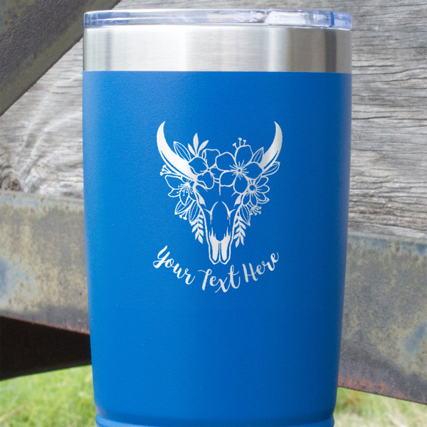 Boho Blue Polar Camel Tumbler - 20oz - Close Up