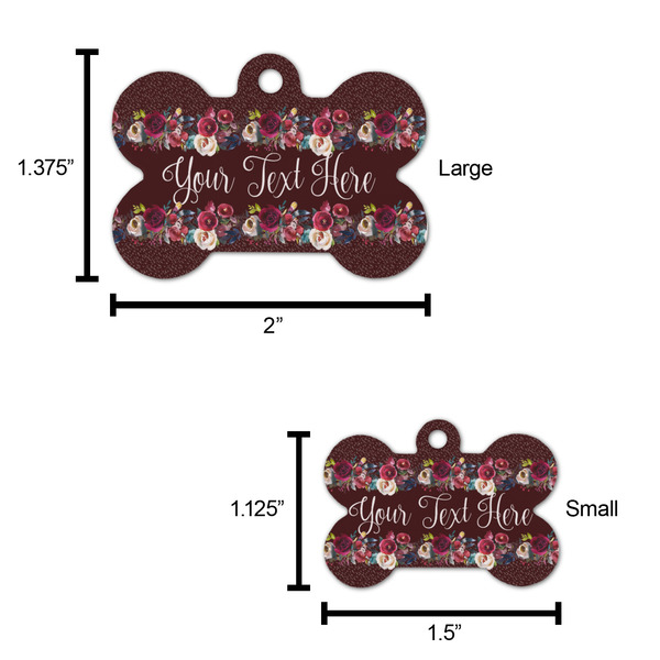 Boho Bone Shaped Dog ID Tag - Large - Scale