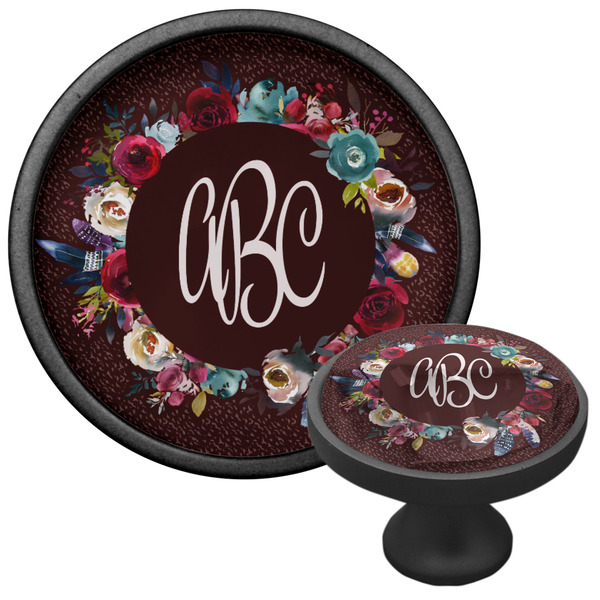 Boho Cabinet Knob - Black - Multi Angle