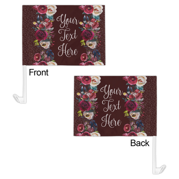 Boho Car Flag - 11" x 8" - Front & Back View