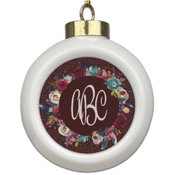 Boho Ceramic Ball Ornament (Personalized)
