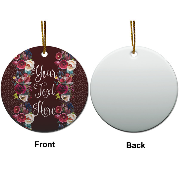Boho Ceramic Flat Ornament - Circle Front & Back (APPROVAL)