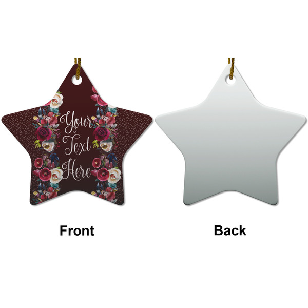 Boho Ceramic Flat Ornament - Star Front & Back (APPROVAL)