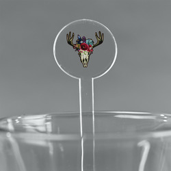 Boho 5.5" Round Plastic Stir Sticks - Clear