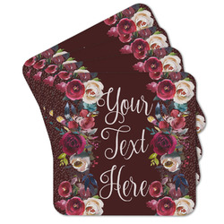 Boho Cork Coaster - Set of 4 w/ Name or Text