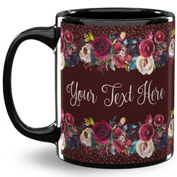 Boho 11 Oz Coffee Mug - Black (Personalized)