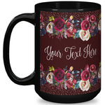 Boho 15 Oz Coffee Mug - Black (Personalized)