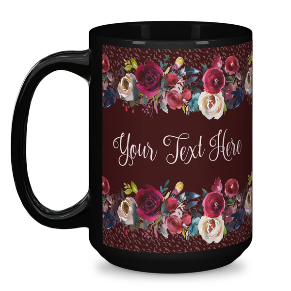 Boho Coffee Mug - 15 oz - Black
