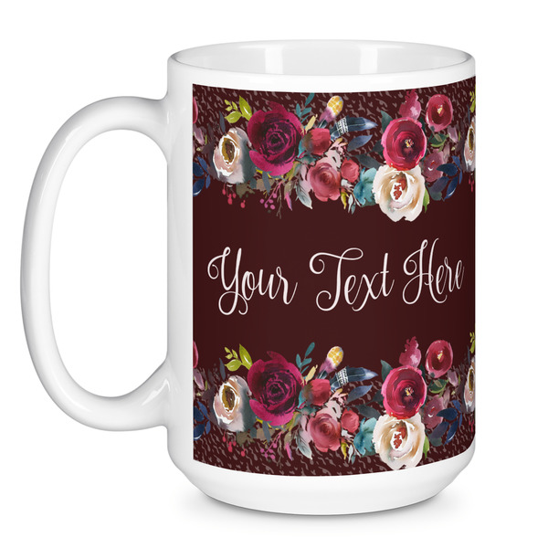Boho Coffee Mug - 15 oz - White