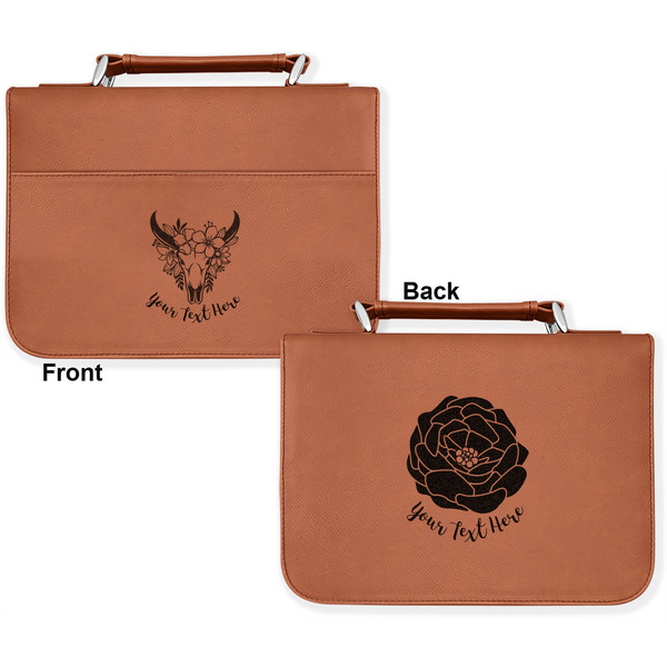 Boho Cognac Leatherette Bible Covers - Large Double Sided Apvl