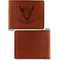 Boho Cognac Leatherette Bifold Wallets - Front and Back Single Sided - Apvl