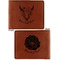 Boho Cognac Leatherette Bifold Wallets - Front and Back