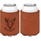 Boho Cognac Leatherette Can Sleeve - Single Sided Front and Back