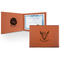 Boho Leatherette Certificate Holder - Front and Inside (Personalized)